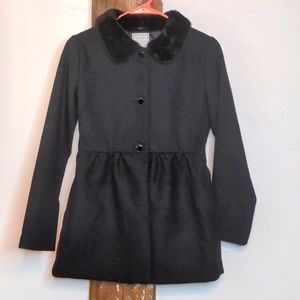Black Gymboree Faux Fur Collar Coat